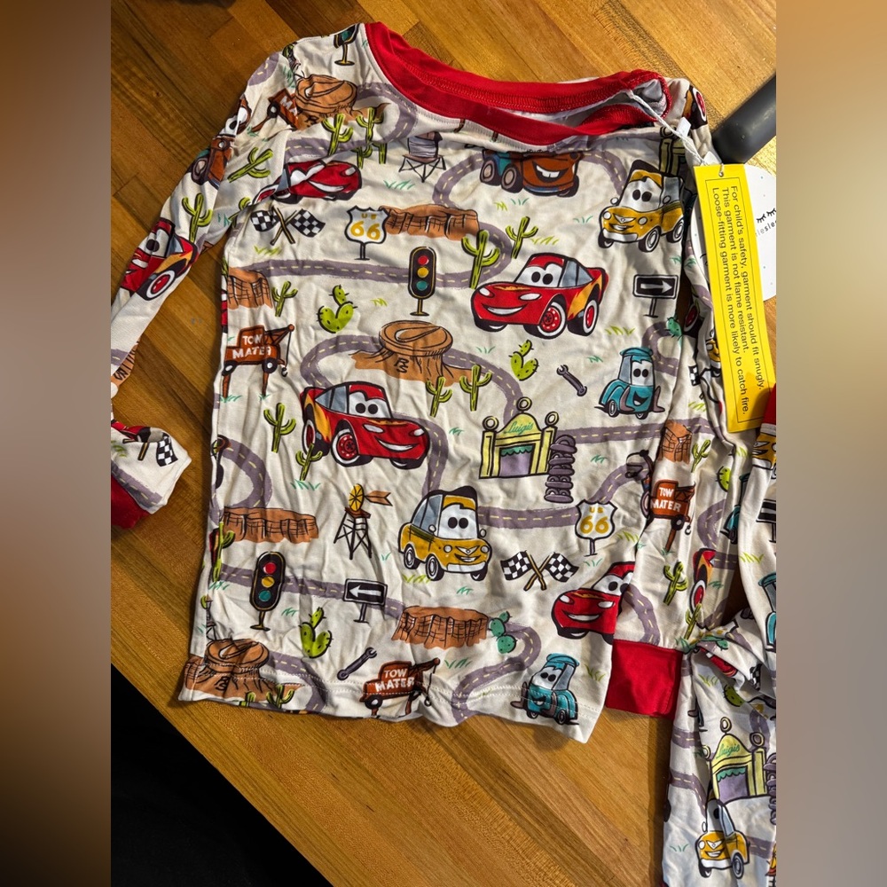 Little Sleepies Limited Edition Cars long sleeve pajama set. Size 5/6.
